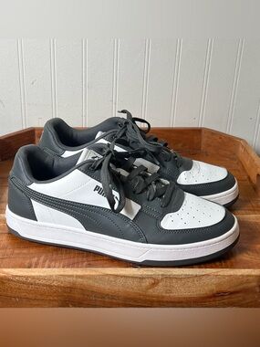 PUMA Men's 9  Caven 2.0 Sneaker Puma White/Gray Shoes